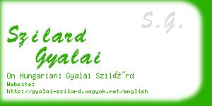 szilard gyalai business card